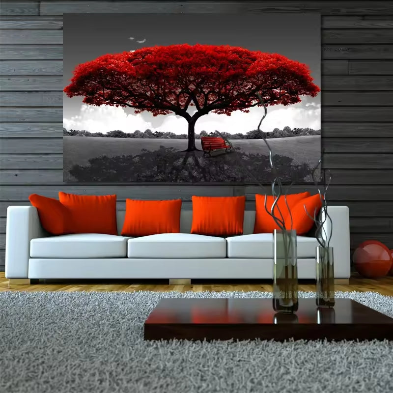 Arbre rouge art Nordic